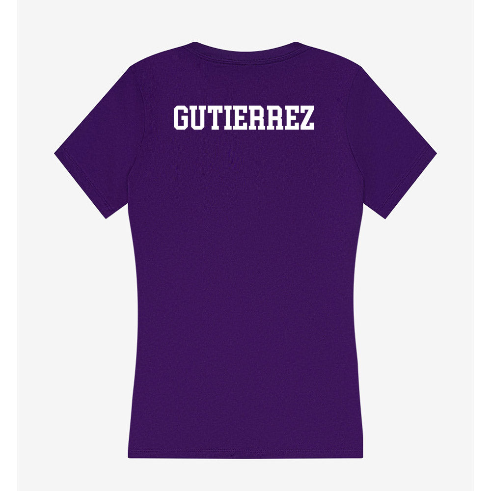 Stonehill - NCAA Men's Tennis : Javier Gutierrez - Women's V-Neck T-Shirt-1