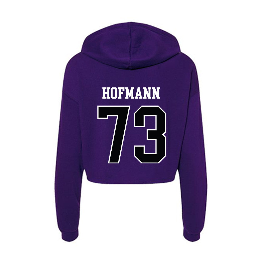 Stonehill - NCAA Softball : Piper Hofmann - Women's Crop Fleece Hoodie-1