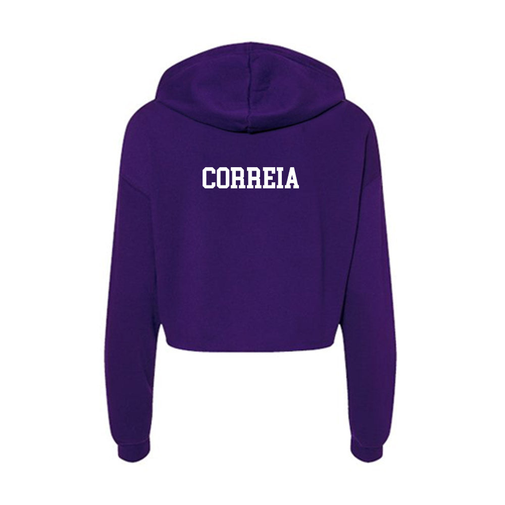 Stonehill - NCAA Women's Track & Field (Outdoor) : Morgan Correia - Women's Crop Fleece Hoodie-1
