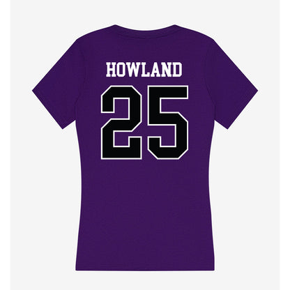 Stonehill - NCAA Baseball : Jamison Howland - Women's V-Neck T-Shirt-1