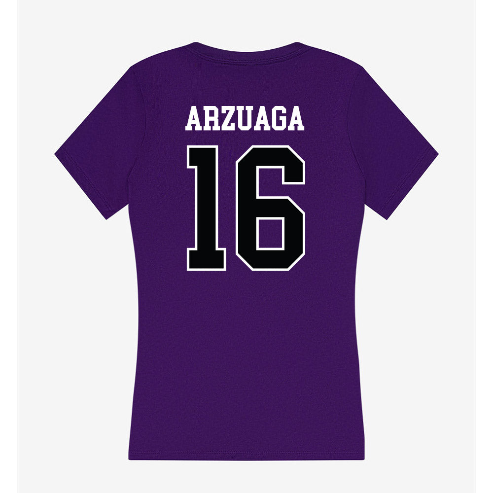 Stonehill - NCAA Baseball : Giovanni Arzuaga - Women's V-Neck T-Shirt-1