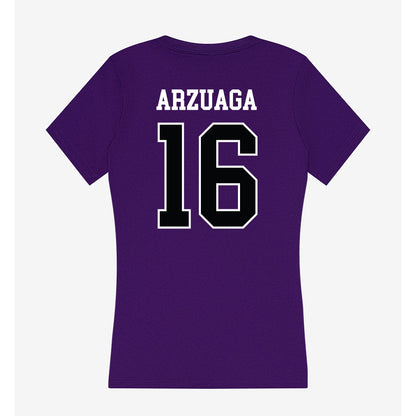 Stonehill - NCAA Baseball : Giovanni Arzuaga - Women's V-Neck T-Shirt-1