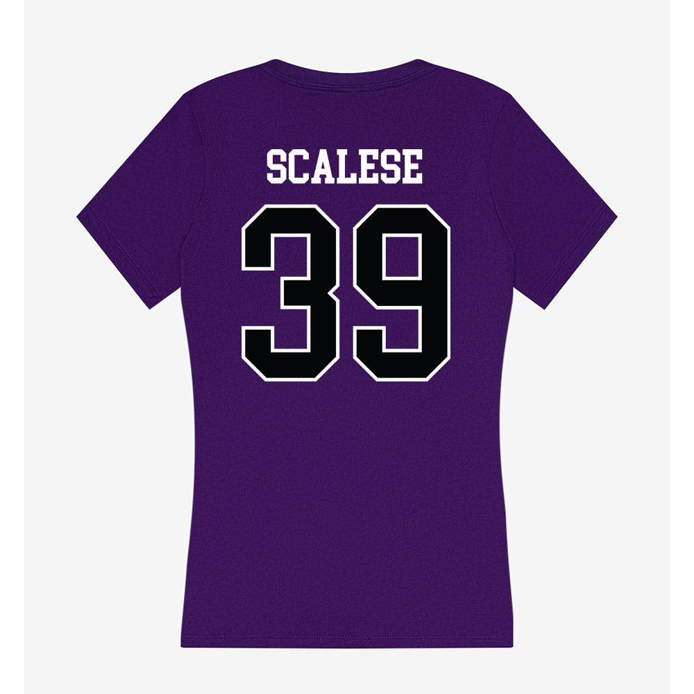 Stonehill - NCAA Football : Domenic Scalese - Women's V-Neck T-Shirt-1