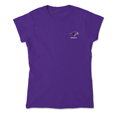 Stonehill - NCAA Men's Basketball : Todd Brogna - Soft Style Women’s T-Shirt-0