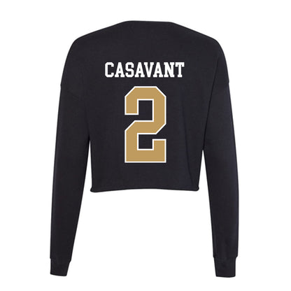 Husson - NCAA Softball : Allison Casavant - Women's Cropped Crew Fleece-1