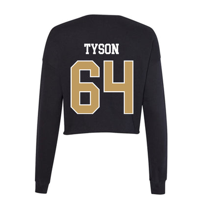 Husson - NCAA Football : Jahmye Tyson - Women's Cropped Crew Fleece-1