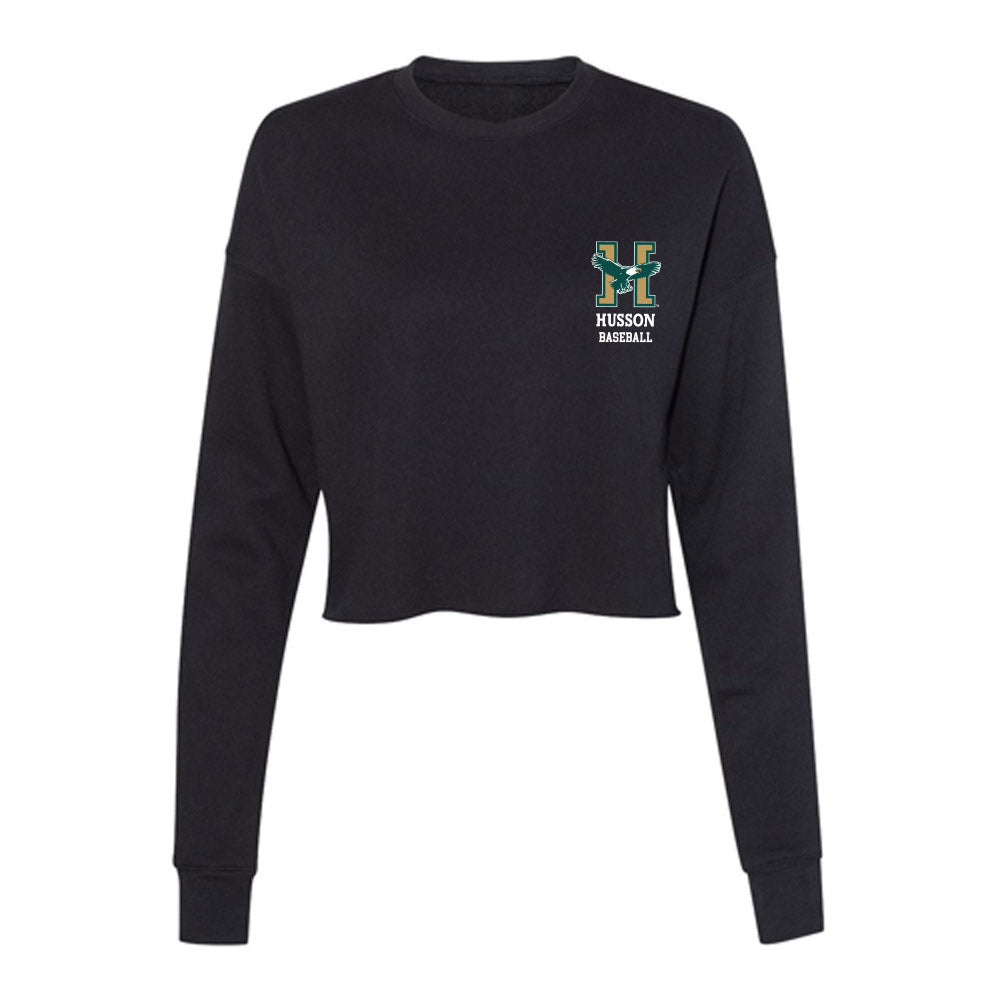 Husson - NCAA Baseball : Noah Hurd - Women's Cropped Crew Fleece-0