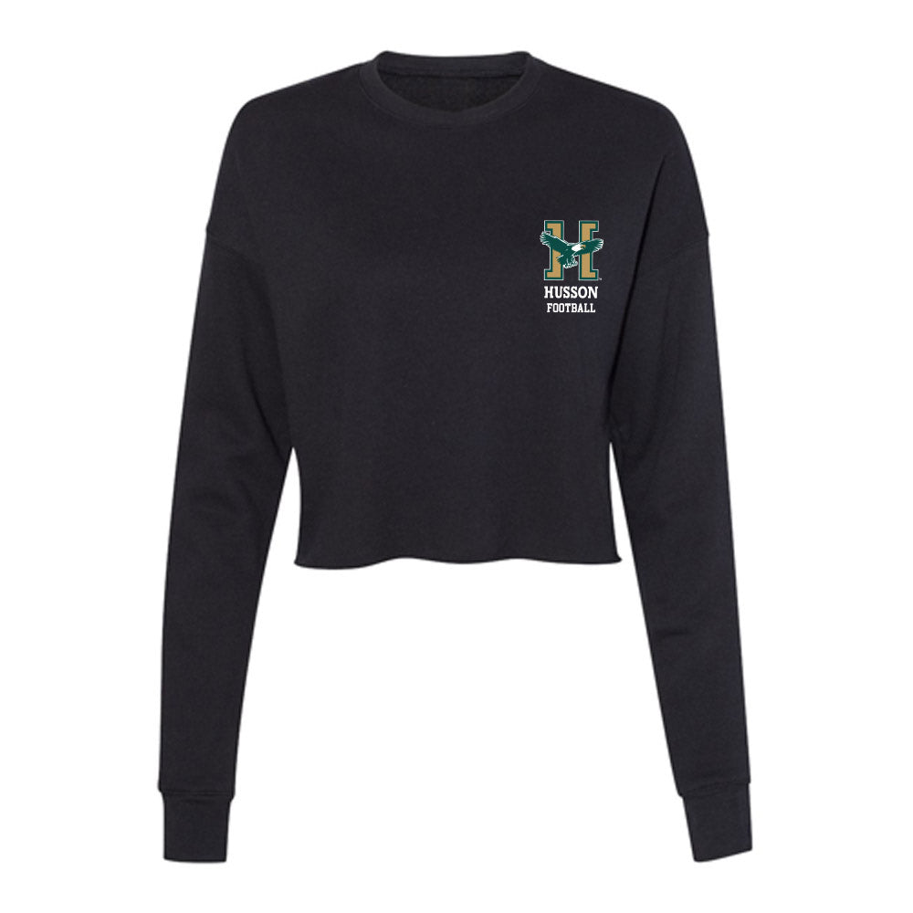 Husson - NCAA Football : Colby Chadwick - Women's Cropped Crew Fleece-0