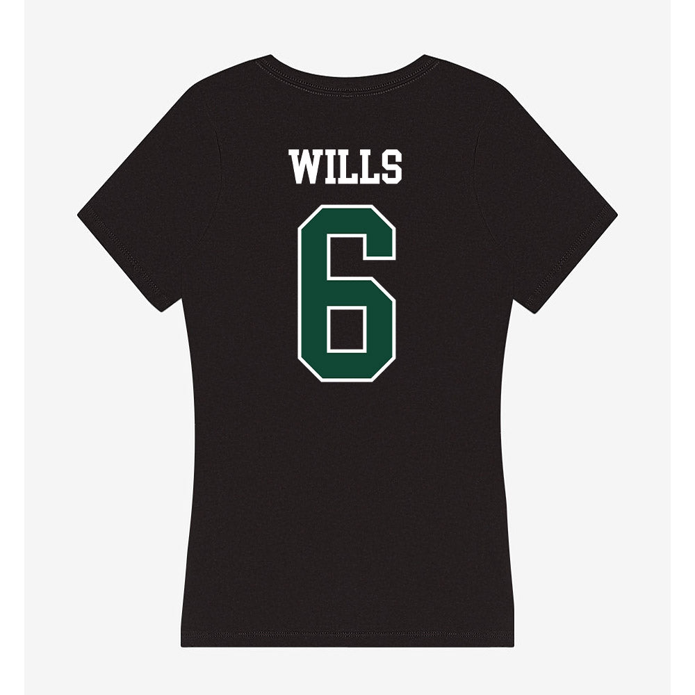 Tiffin - NCAA Football : Javier Wills - Women's V-Neck T-Shirt-1
