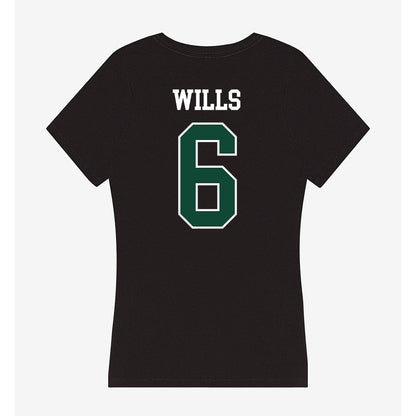 Tiffin - NCAA Football : Javier Wills - Women's V-Neck T-Shirt-1