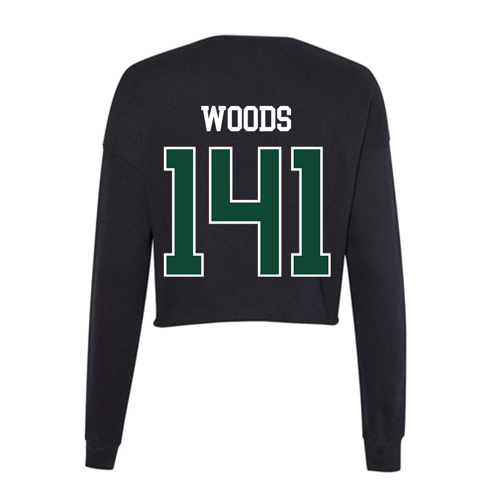 Tiffin - NCAA Wrestling : Cael Woods - Women's Cropped Crew Fleece-1