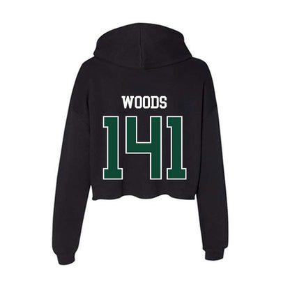 Tiffin - NCAA Wrestling : Cael Woods - Women's Crop Fleece Hoodie-1