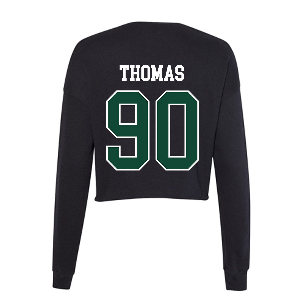 Tiffin - NCAA Football : Amare Thomas - Women's Cropped Crew Fleece-1