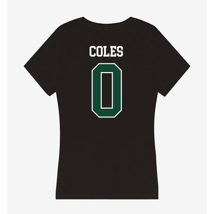 Tiffin - NCAA Football : Jalen Coles - Women's V-Neck T-Shirt-1