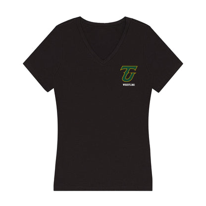 Tiffin - NCAA Wrestling : Cael Woods - Women's V-Neck T-Shirt-0