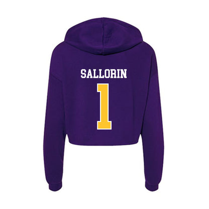 LSUS - NCAA Baseball : Jose Sallorin - Women's Crop Fleece Hoodie-1