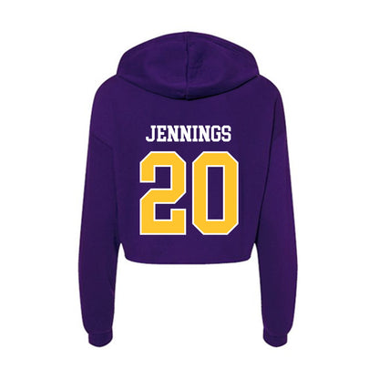 LSUS - NCAA Baseball : Devon Jennings - Women's Crop Fleece Hoodie-1