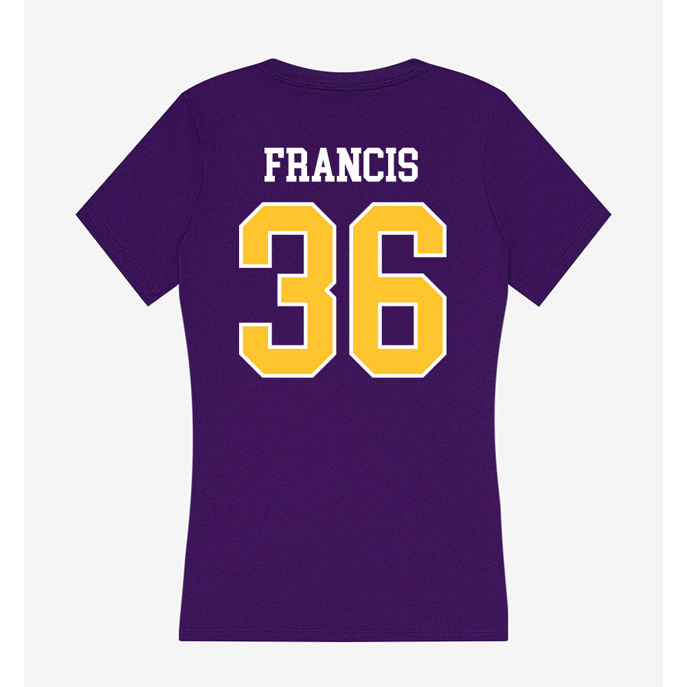 LSUS - NCAA Baseball : Rhys Francis - Women's V-Neck T-Shirt-1