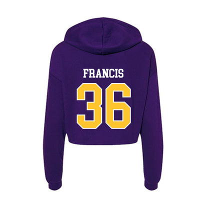 LSUS - NCAA Baseball : Rhys Francis - Women's Crop Fleece Hoodie-1