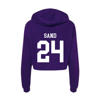 UST - NCAA Women's Basketball : Alyssa Sand - Women's Crop Fleece Hoodie-1