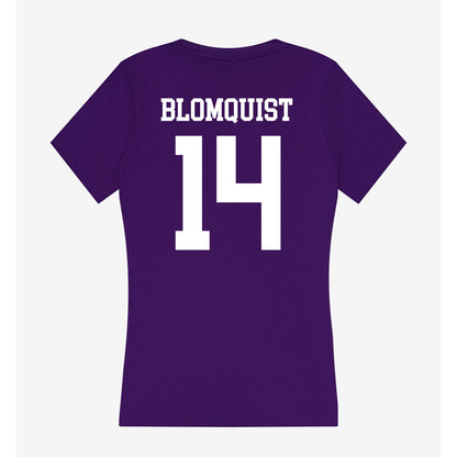 UST - NCAA Football : Javhi Blomquist - Women's V-Neck T-Shirt-1