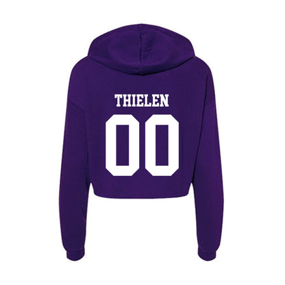 UST - NCAA Football : Beau Thielen - Women's Crop Fleece Hoodie-1