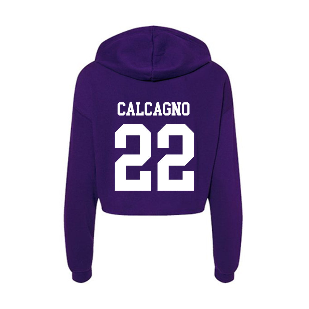 UST - NCAA Football : Ryan Calcagno - Women's Crop Fleece Hoodie-1