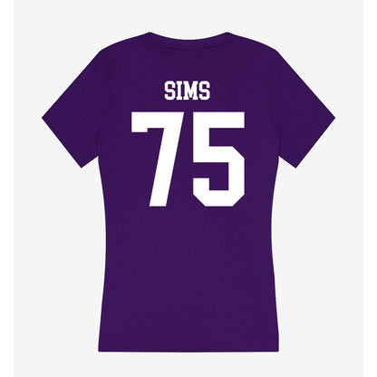 UST - NCAA Football : Ethan Sims - Women's V-Neck T-Shirt-1