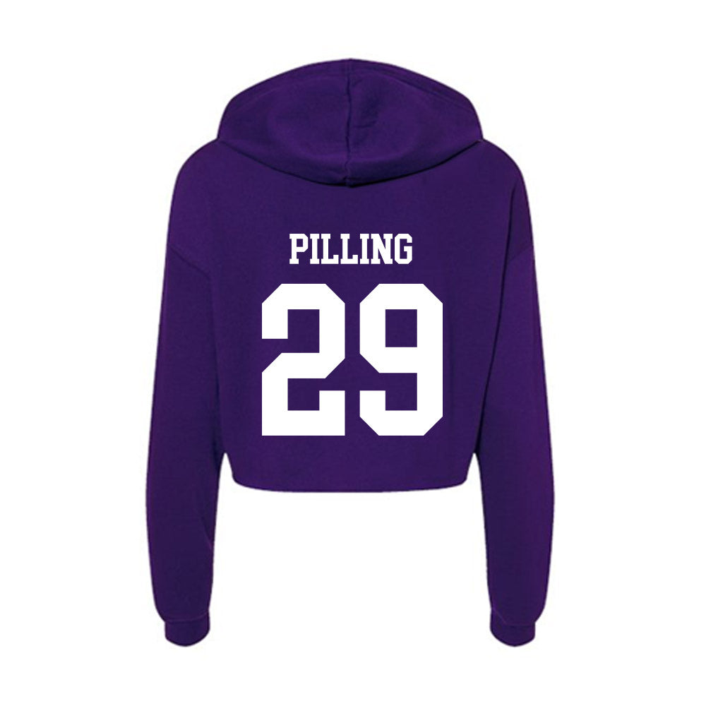 UST - NCAA Men's Ice Hockey : Nathan Pilling - Women's Crop Fleece Hoodie-1