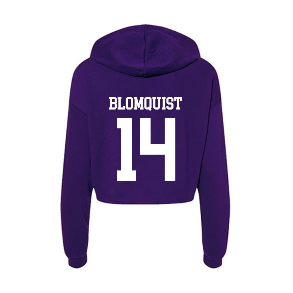 UST - NCAA Football : Javhi Blomquist - Women's Crop Fleece Hoodie-1