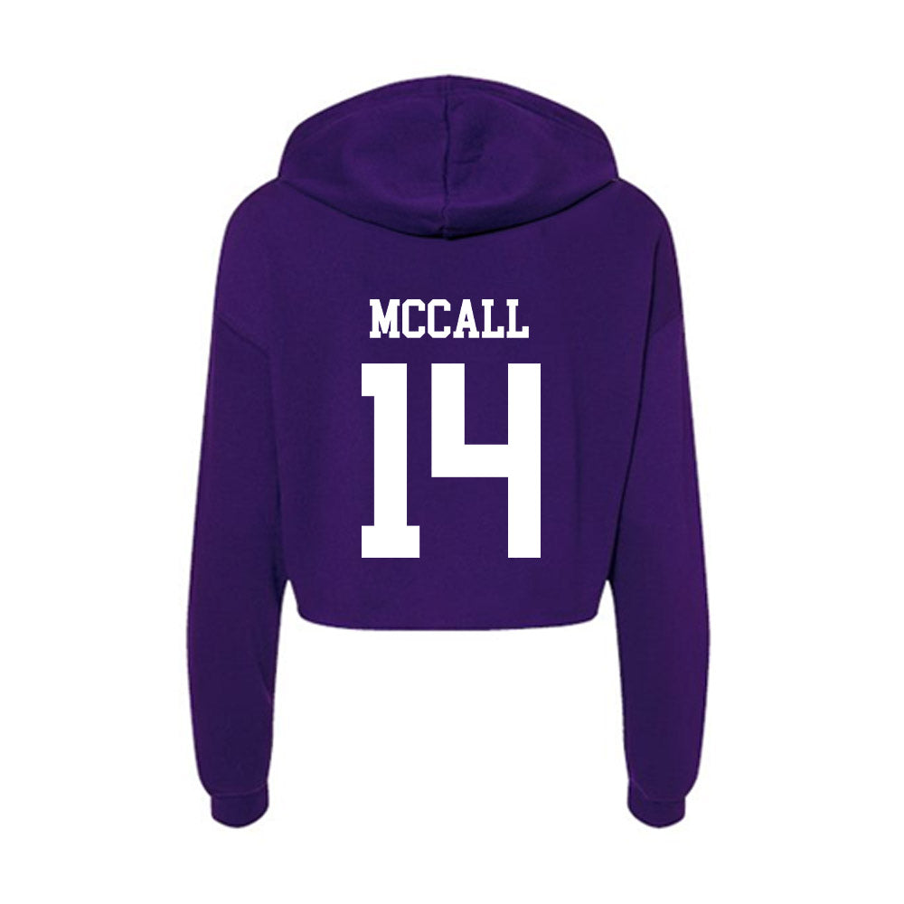 UST - NCAA Women's Basketball : Autumn McCall - Women's Crop Fleece Hoodie-1