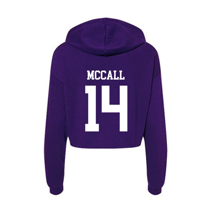 UST - NCAA Women's Basketball : Autumn McCall - Women's Crop Fleece Hoodie-1