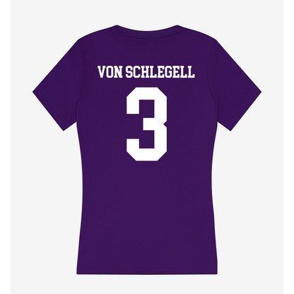 UST - NCAA Baseball : Zan von Schlegell - Women's V-Neck T-Shirt-1