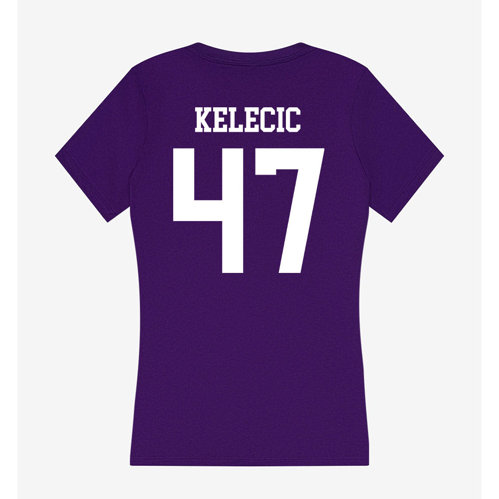 UST - NCAA Football : Michael Kelecic - Women's V-Neck T-Shirt-1