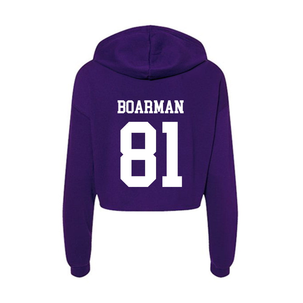 UST - NCAA Football : AJ Boarman - Women's Crop Fleece Hoodie-1