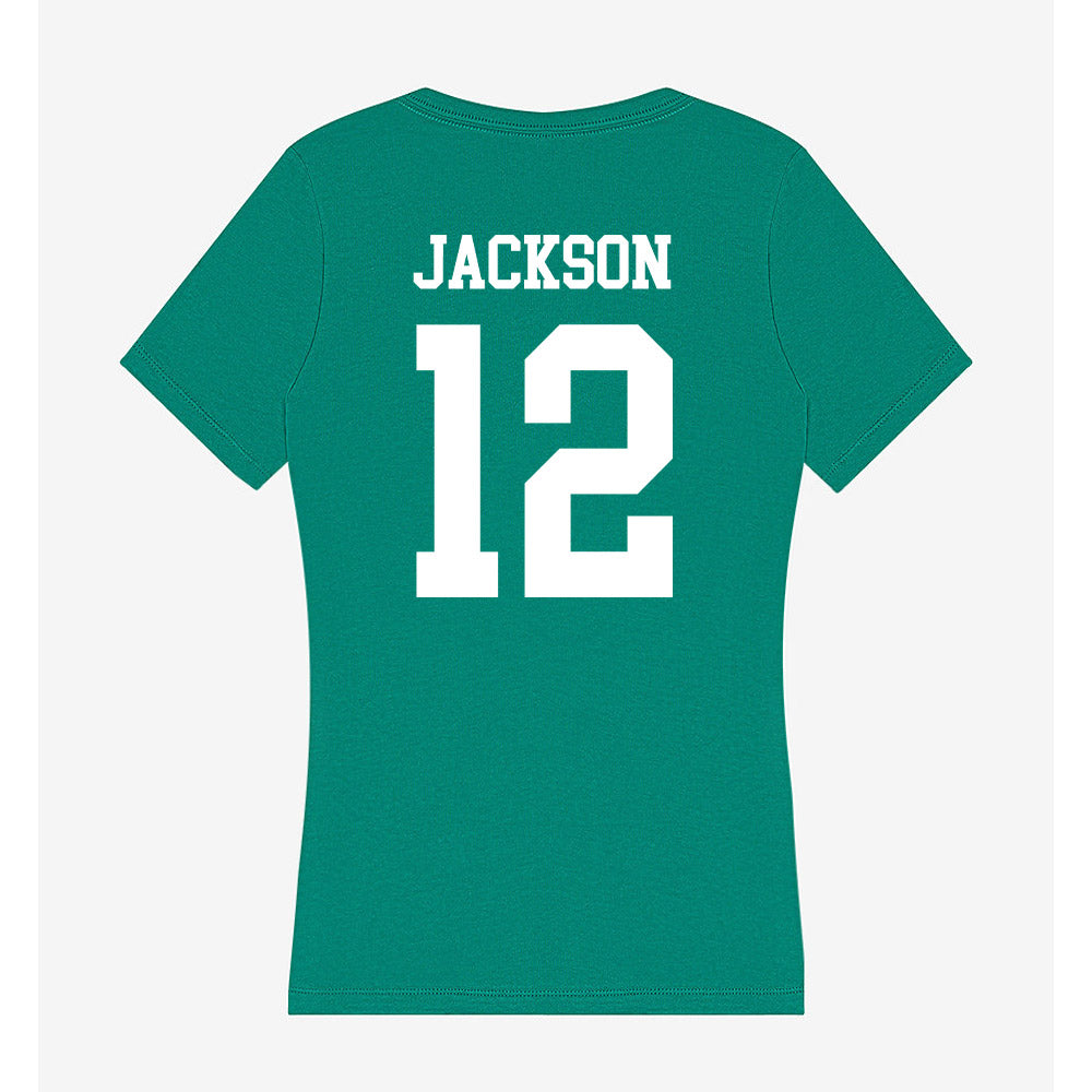 UAM - NCAA Men's Basketball : Isaac Jackson - Women's V-Neck T-Shirt-1