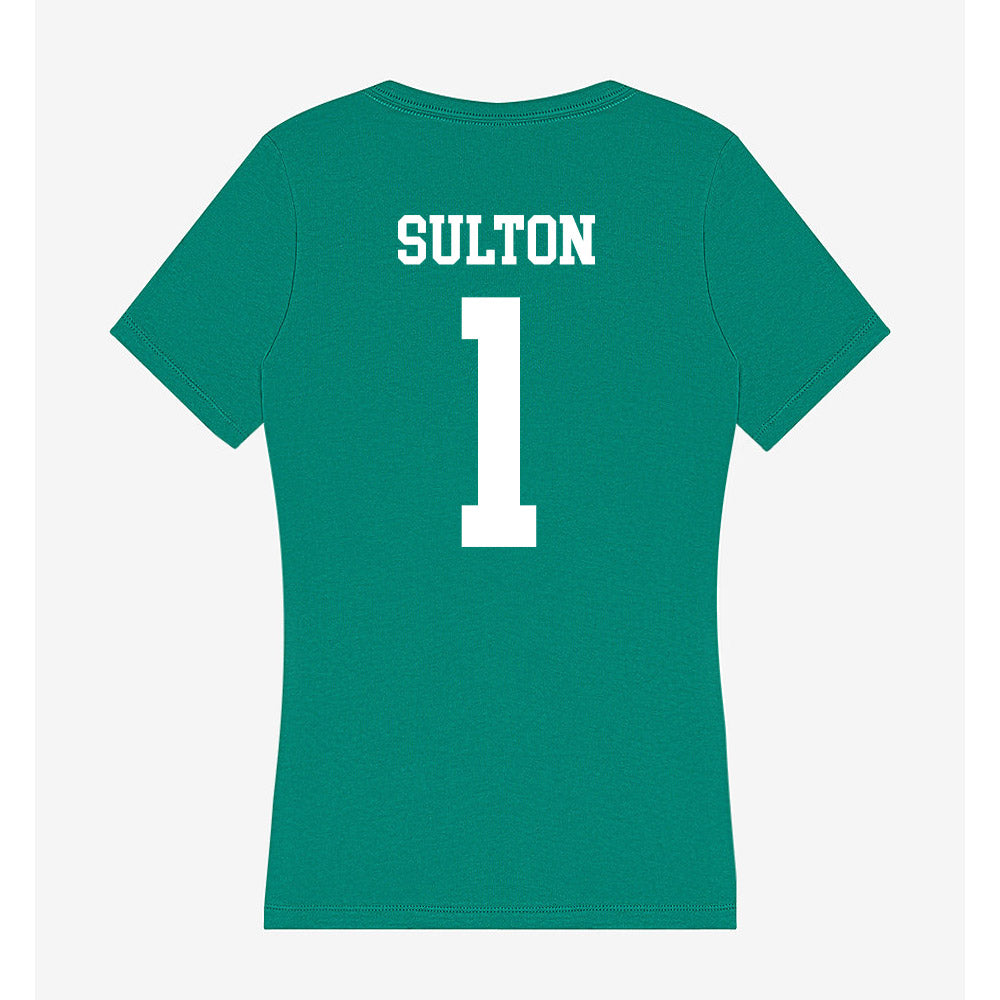 UAM - NCAA Football : Jaylen Sulton - Women's V-Neck T-Shirt-1