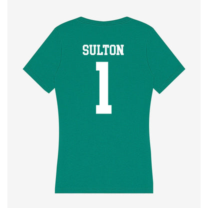UAM - NCAA Football : Jaylen Sulton - Women's V-Neck T-Shirt-1