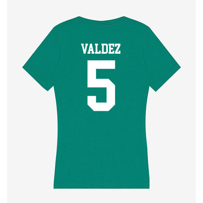 UAM - NCAA Men's Basketball : Gianssen Valdez - Women's V-Neck T-Shirt-1