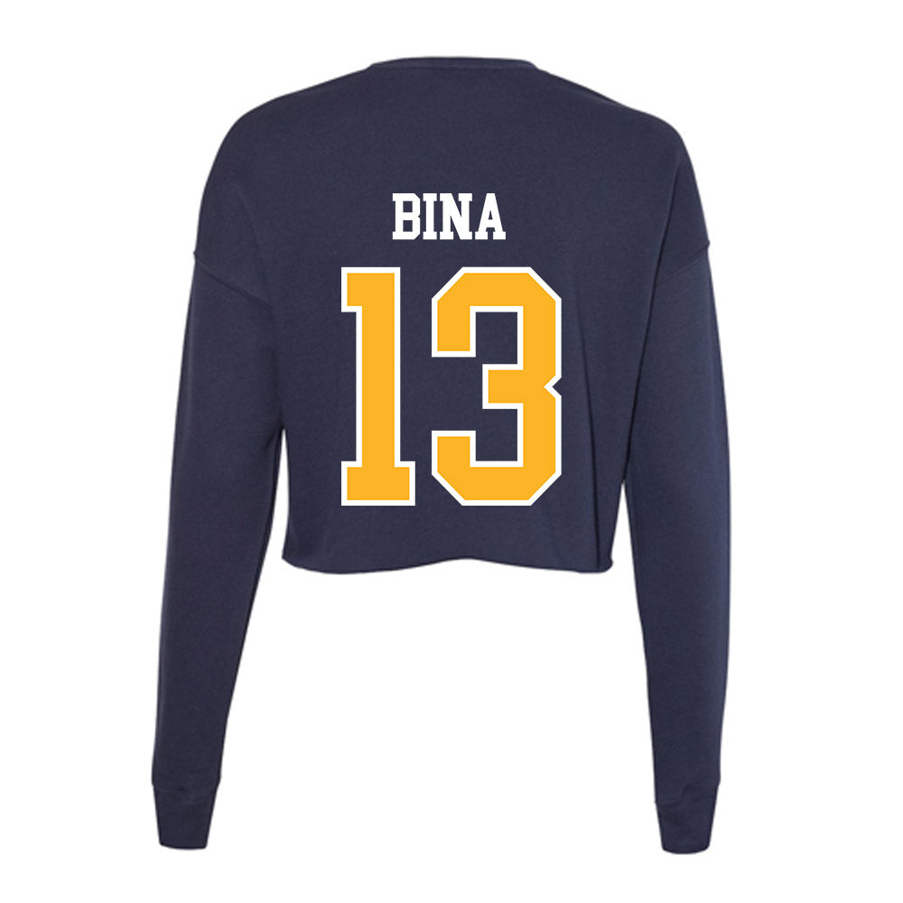 FLC - NCAA Women's Lacrosse : Madeleine Bina - Women's Cropped Crew Fleece-1