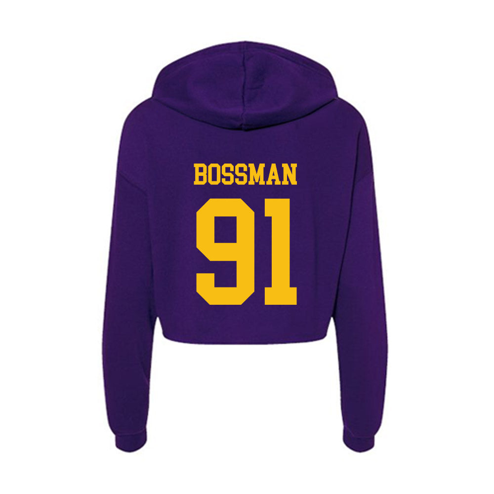 Minn. St. - NCAA Football : Sam Bossman - Women's Crop Fleece Hoodie-1