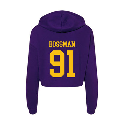 Minn. St. - NCAA Football : Sam Bossman - Women's Crop Fleece Hoodie-1