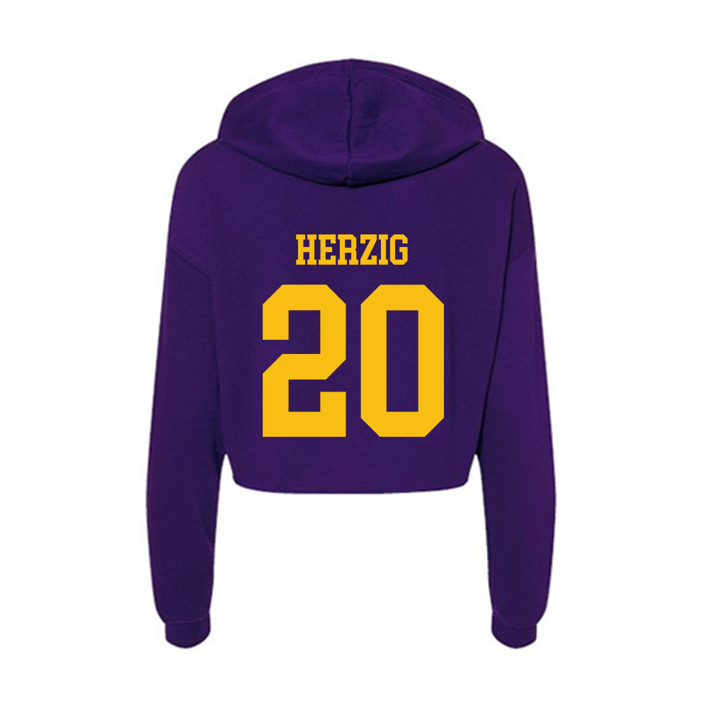 Minn. St. - NCAA Women's Basketball : Hannah Herzig - Women's Crop Fleece Hoodie-1