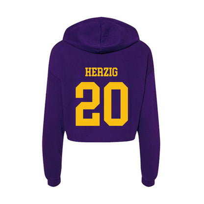 Minn. St. - NCAA Women's Basketball : Hannah Herzig - Women's Crop Fleece Hoodie-1