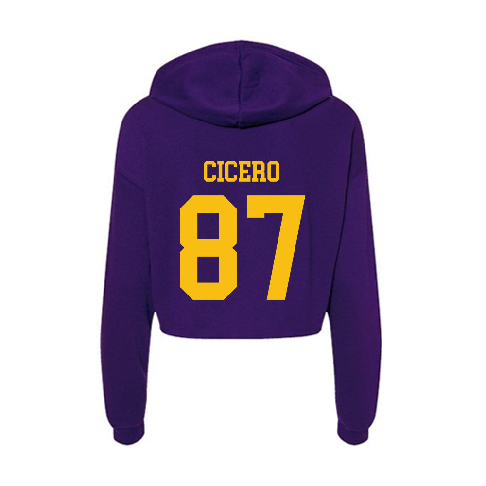 Minn. St. - NCAA Football : Jake Cicero - Women's Crop Fleece Hoodie-1
