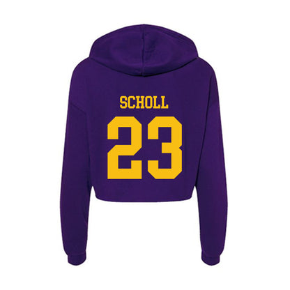 Minn. St. - NCAA Men's Ice Hockey : Sawyer Scholl - Women's Crop Fleece Hoodie-1