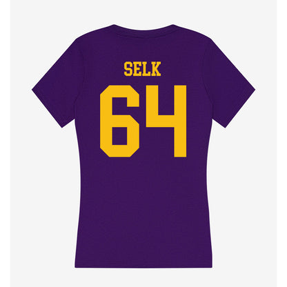 MNSU - NCAA Football : Collin Selk - Women's V-Neck T-Shirt-1