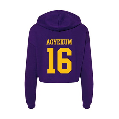 MNSU - NCAA Football : Richard Agyekum - Women's Crop Fleece Hoodie-1