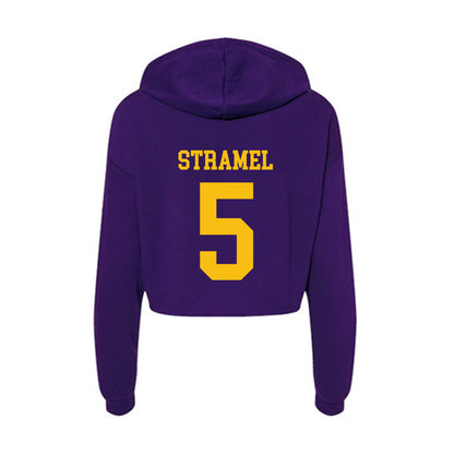 Minn. St. - NCAA Women's Ice Hockey : Sophie Stramel - Women's Crop Fleece Hoodie-1