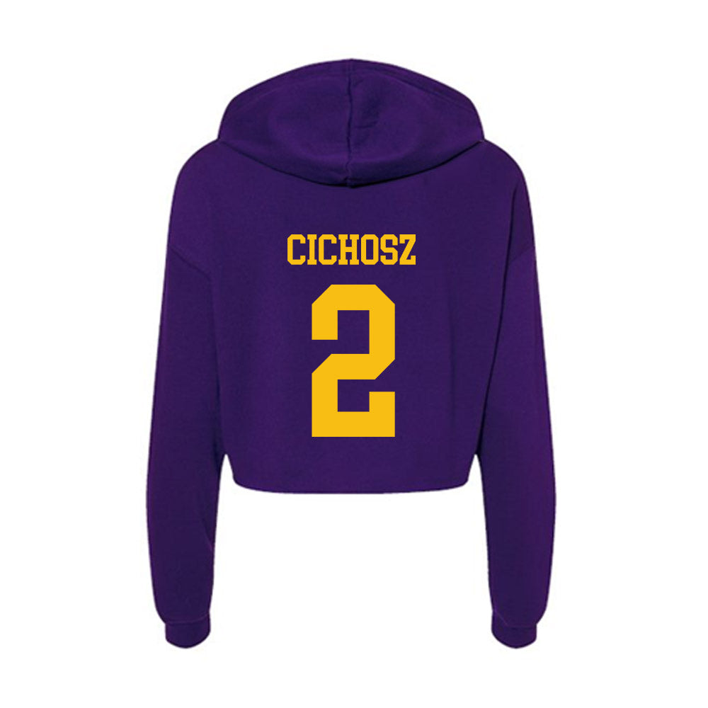 Minn. St. - NCAA Women's Ice Hockey : Mika Cichosz - Women's Crop Fleece Hoodie-1